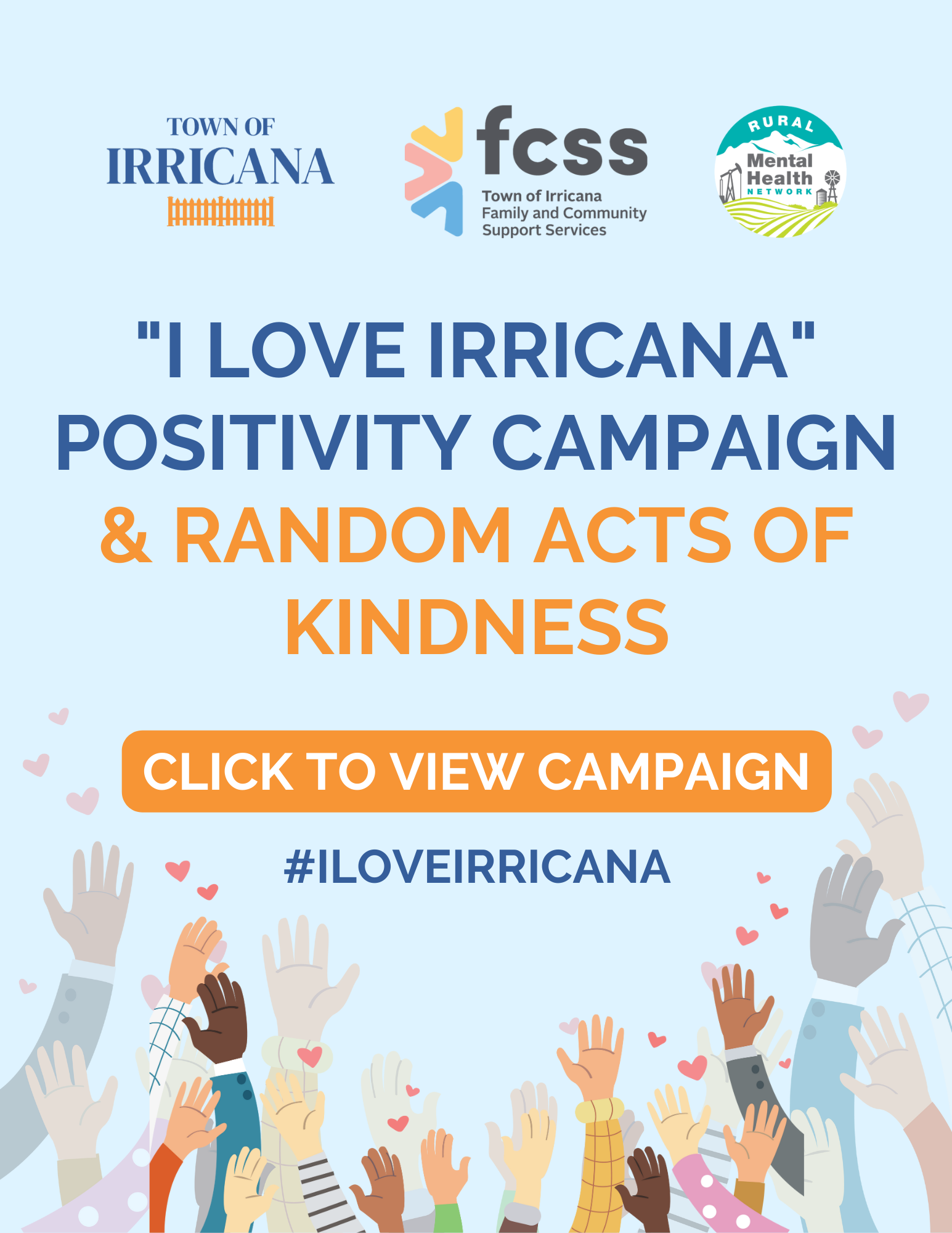 I Love Irricana Positivity Campaign & Random Acts of Kindness