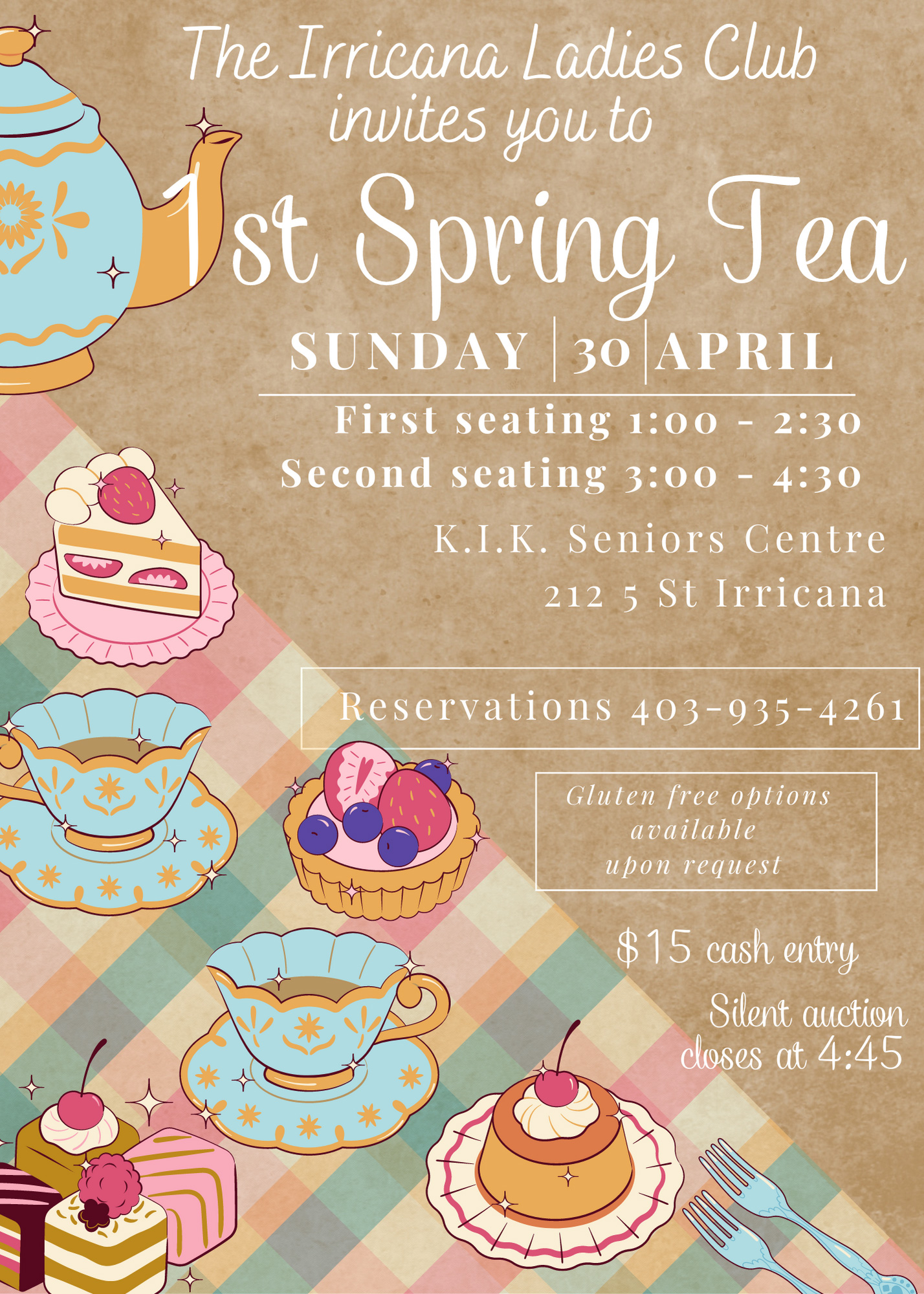 Irricana Ladies Club 1st Spring Tea 2023