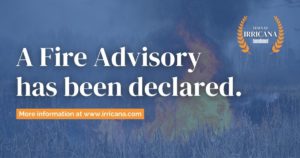 Fire Advisory has been declared