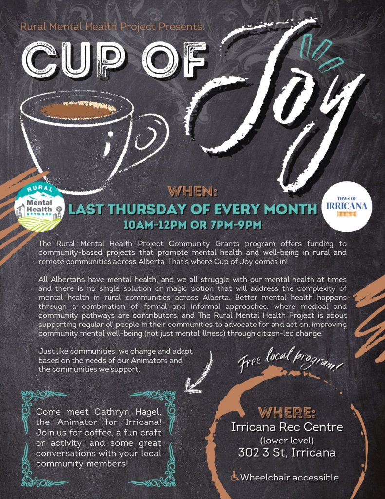 Irricana Cup of Joy Rural Mental Health Program Page 1