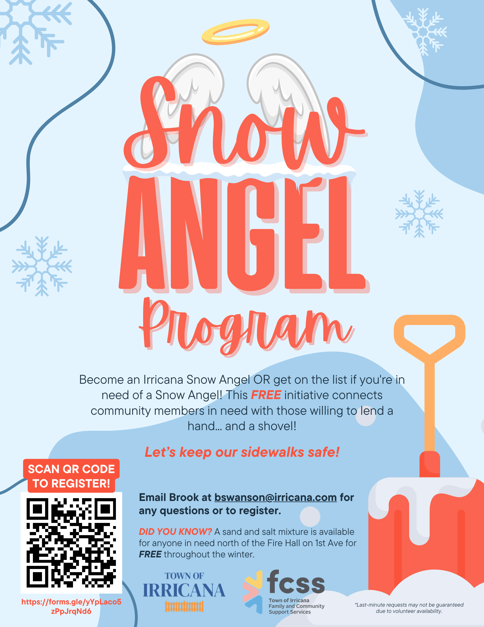 Irricana Snow Angel Program