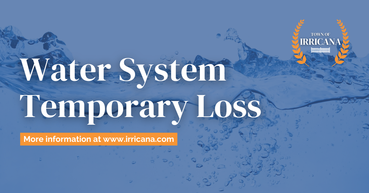 Water System Temporary Loss of Service - Town of Irricana