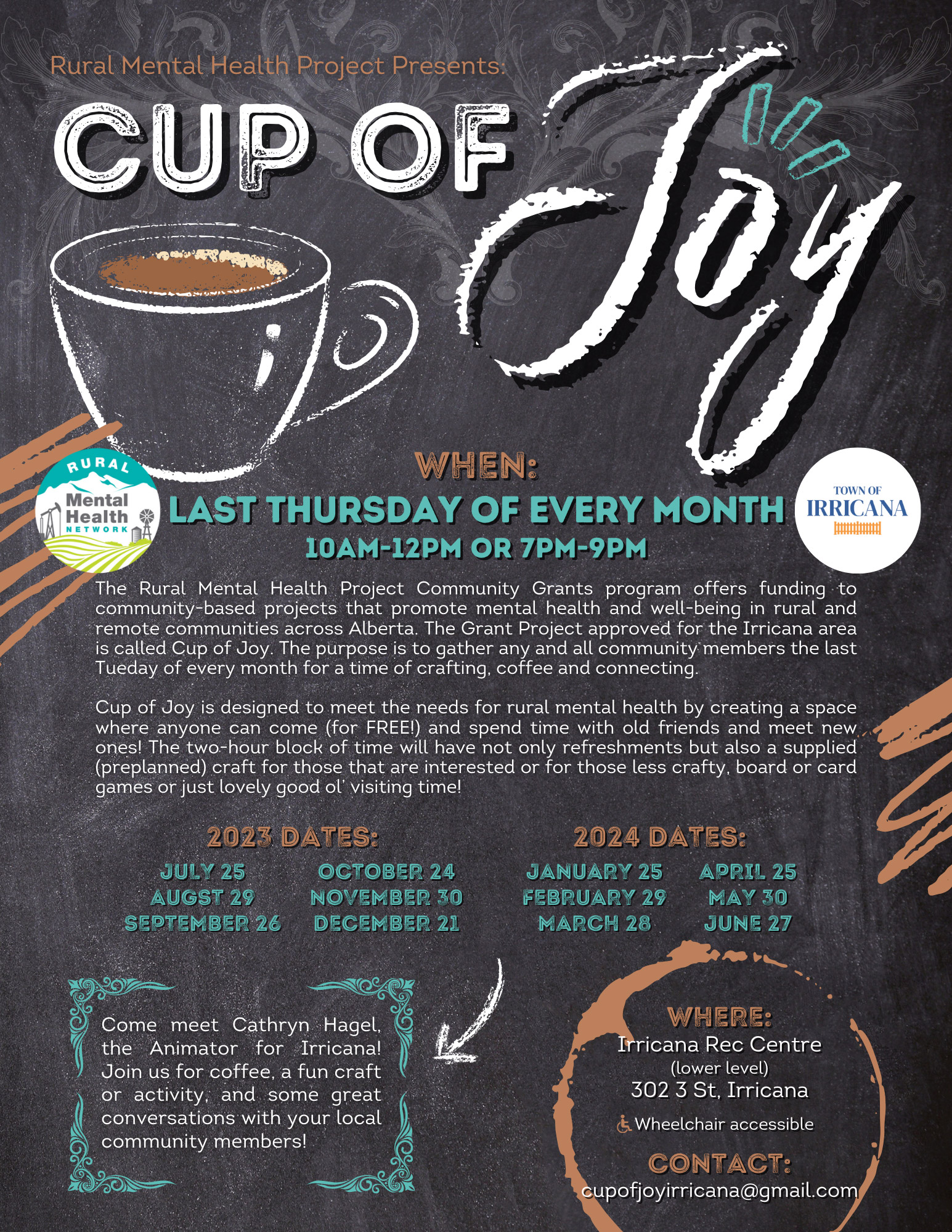 Irricana Cup of Joy Rural Mental Health Program