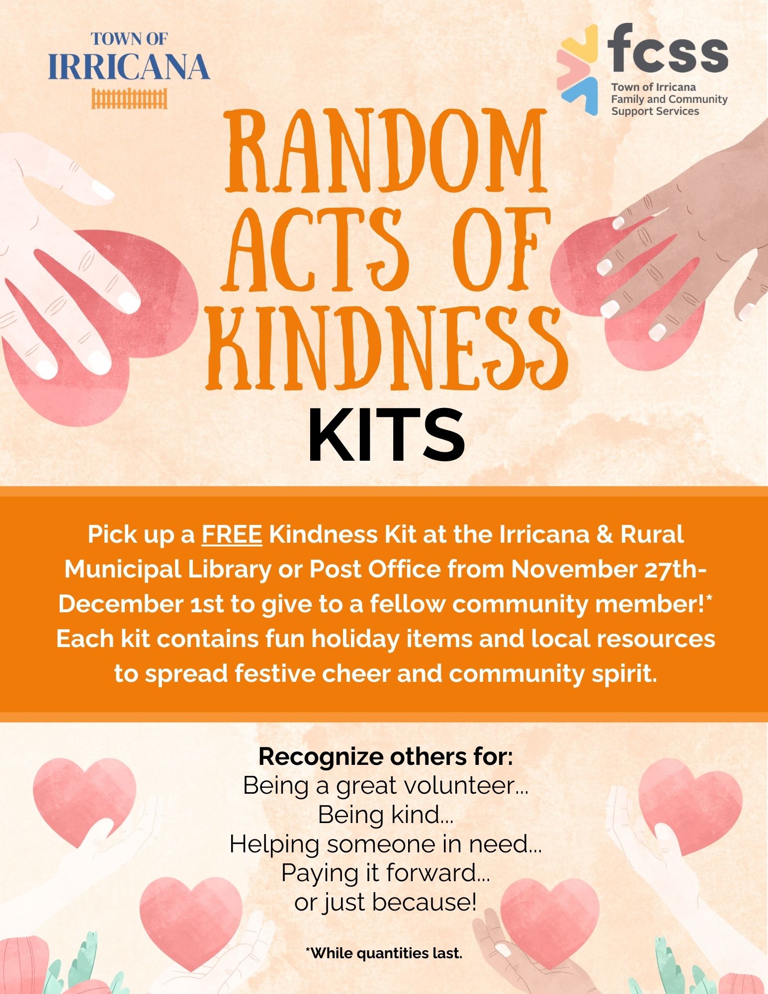 Irricana Random Acts of Kindness Kits 2023