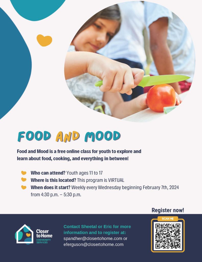 Closer to Home Community Services Food & Mood Virtual 2024
