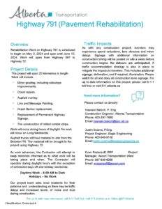 Highway 791 Construction 2024