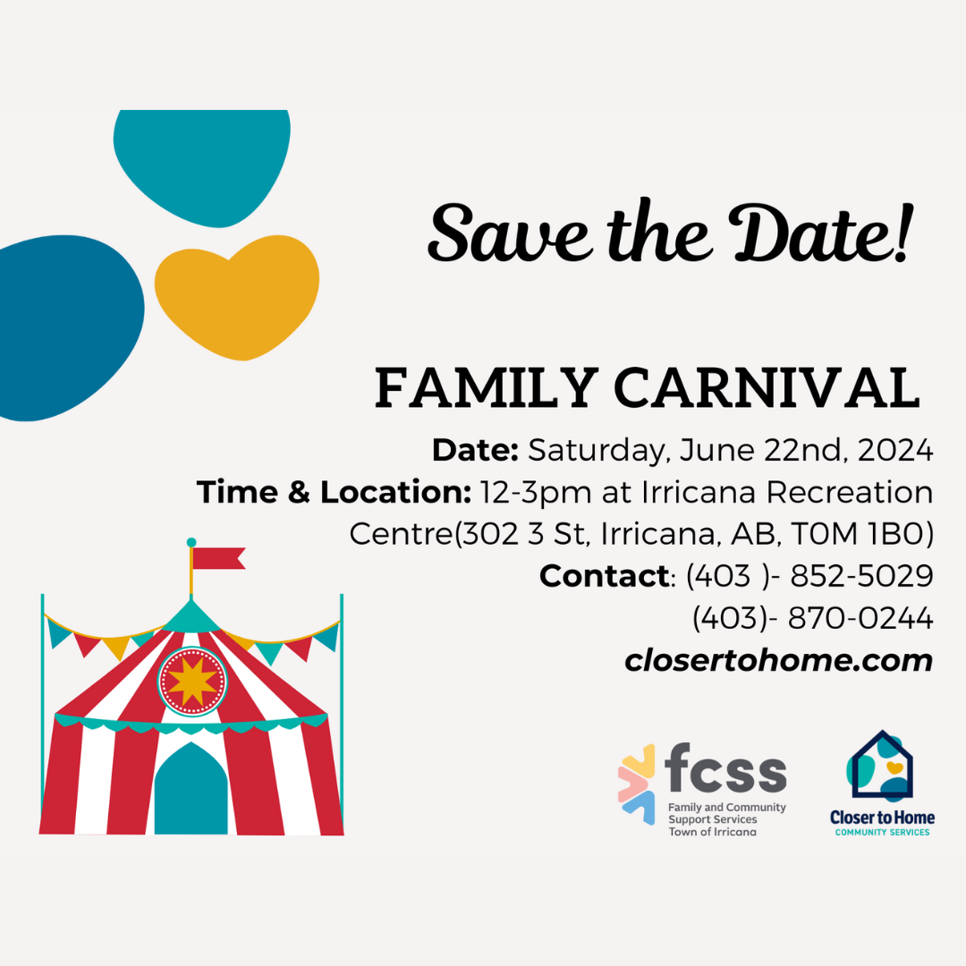 Closer to Home Community Services Family Carnival in Irricana on June 22, 2024