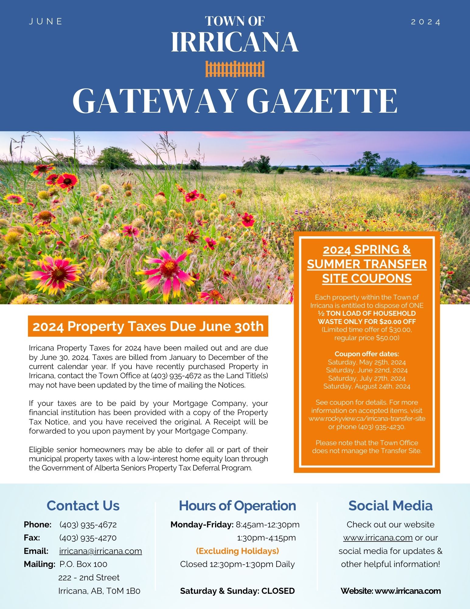 Irricana Gateway Gazette Newsletter June 2024