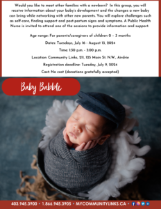 Community Links Baby Babble July 2024