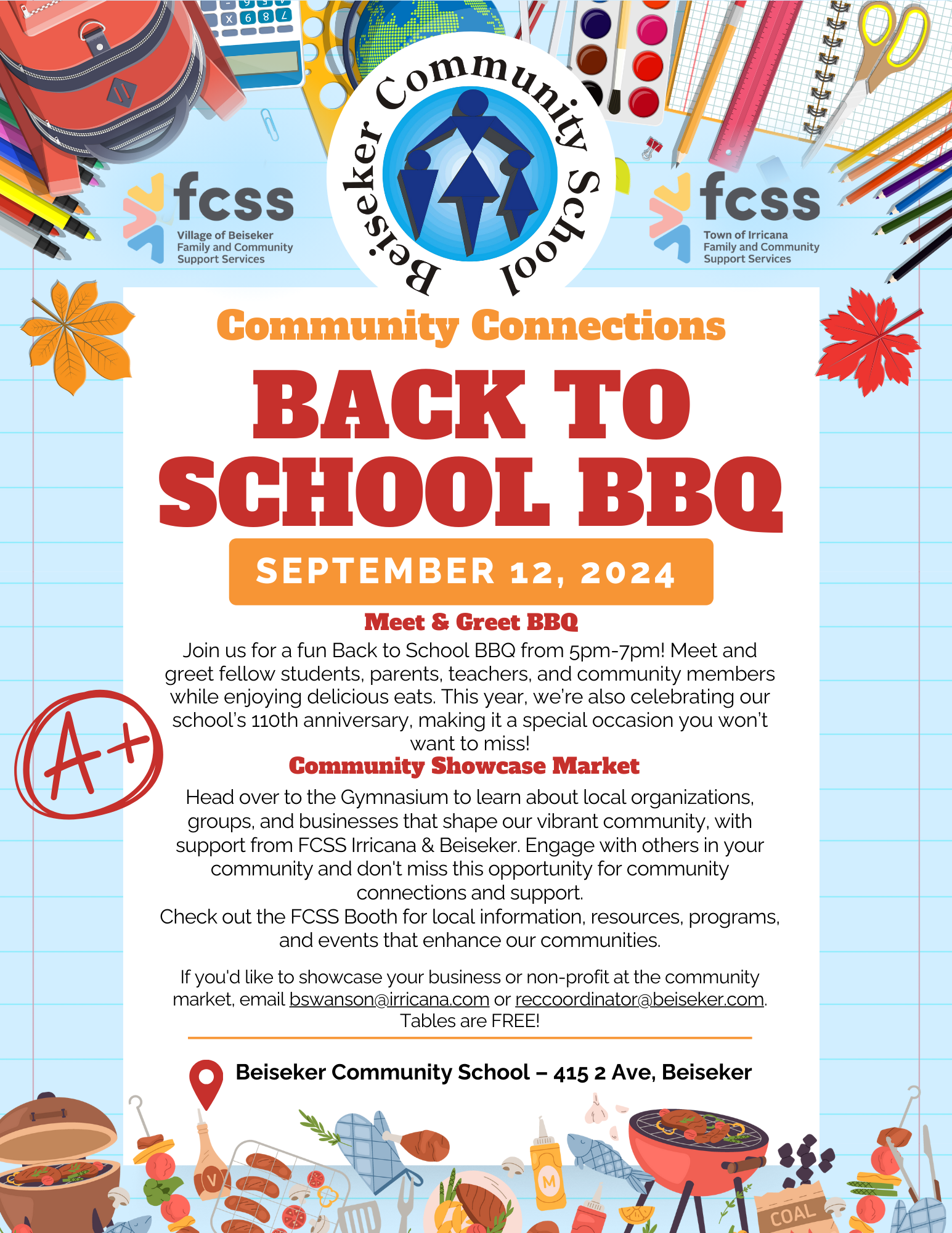 Beiseker Community Connections Back to School BBQ 2024