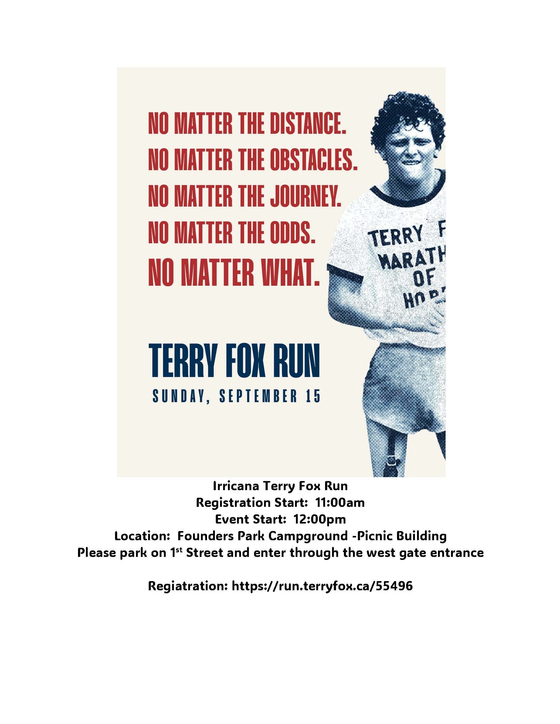 Terry Fox Run Irricana September 15, 2024