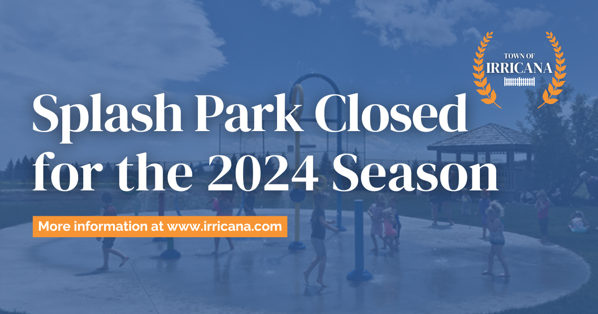 The Irricana Splash Park is closed for the 2024 season.