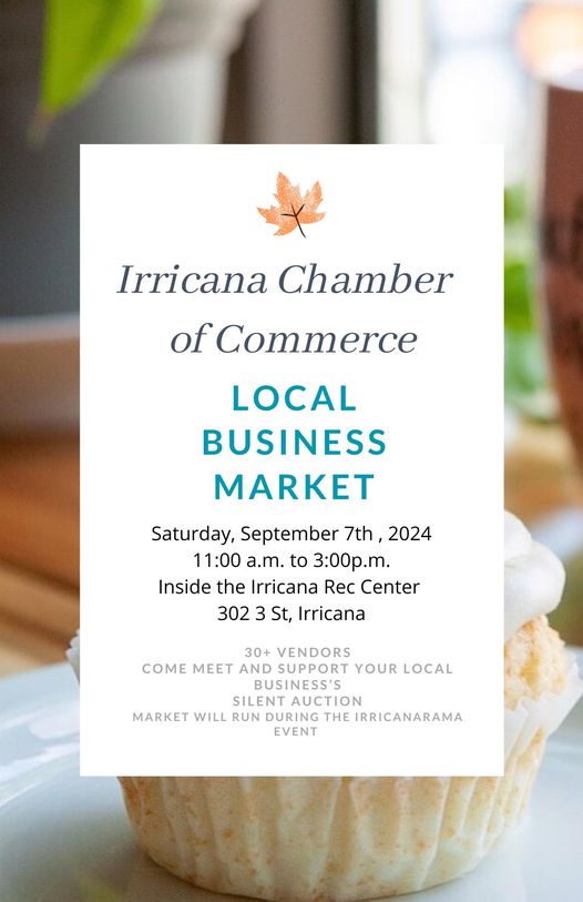 Irricana Chamber of Commerce Local Vendor Business Market September 7, 2024