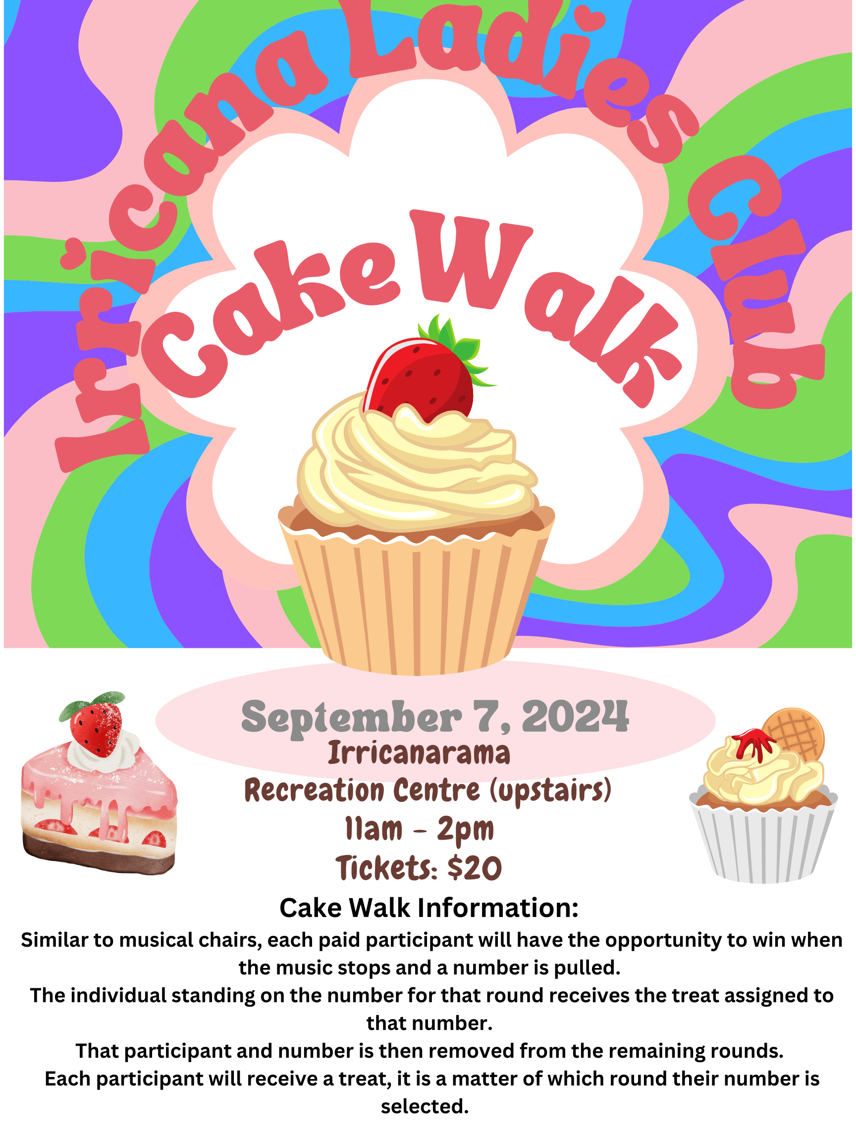 Irricana Ladies Club Cake Walk Irricanarama September 7, 2024