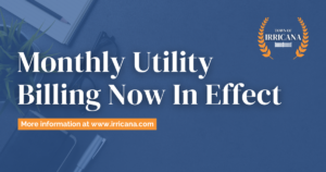 Monthly Utility Billing Now In Effect