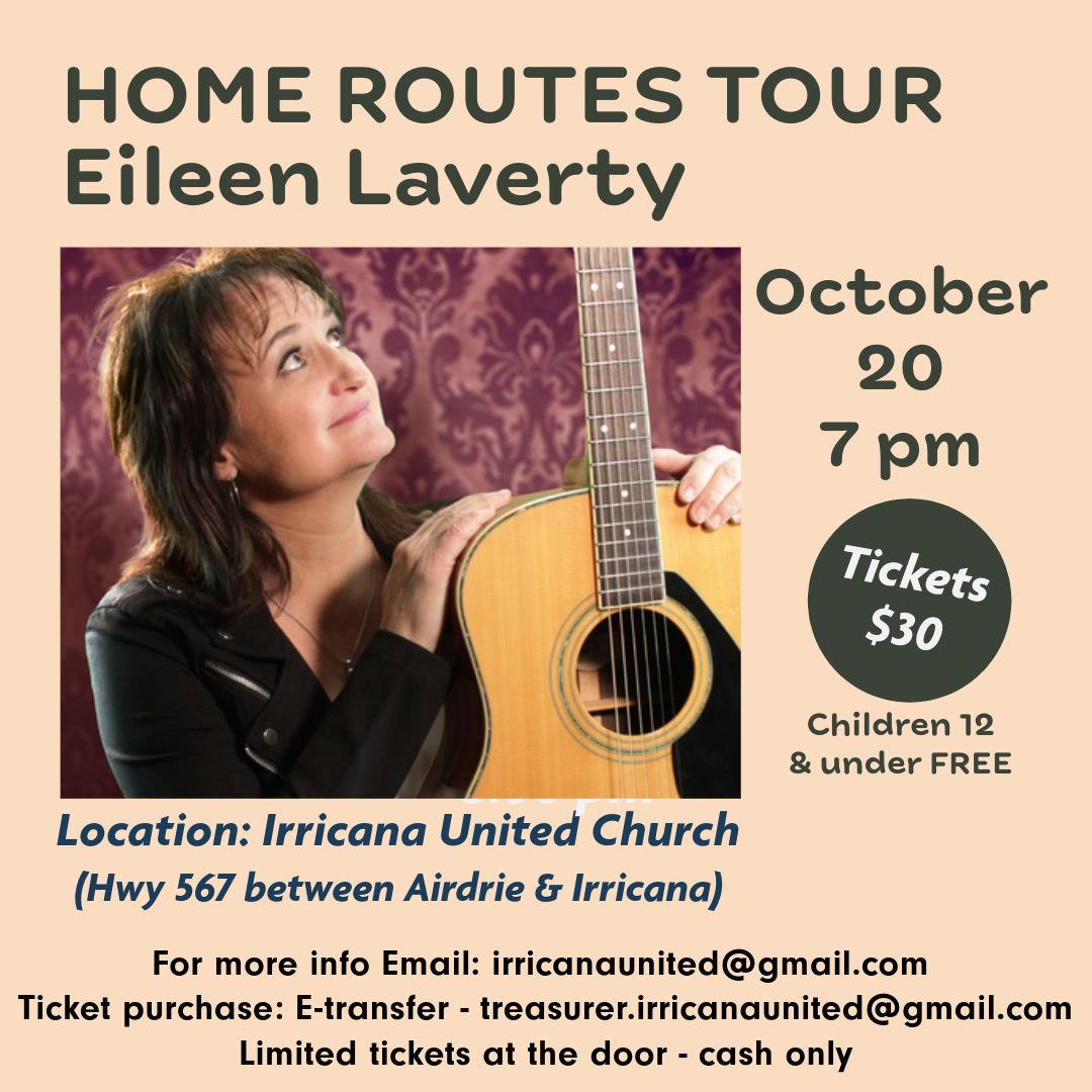 Home Routes Music Tour Eileen Laverty at the Irricana United Church on October 20, 2024