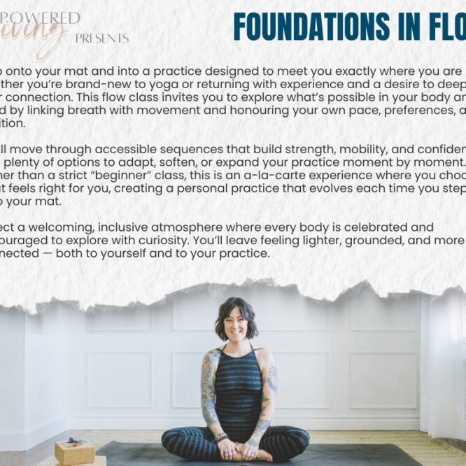 Foundations in Flow Yoga class in Irricana
