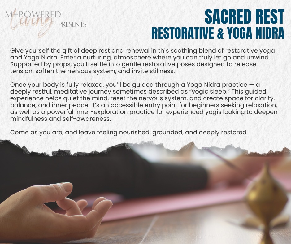 Sacred Rest Restorative & Nidra Yoga class in Irricana