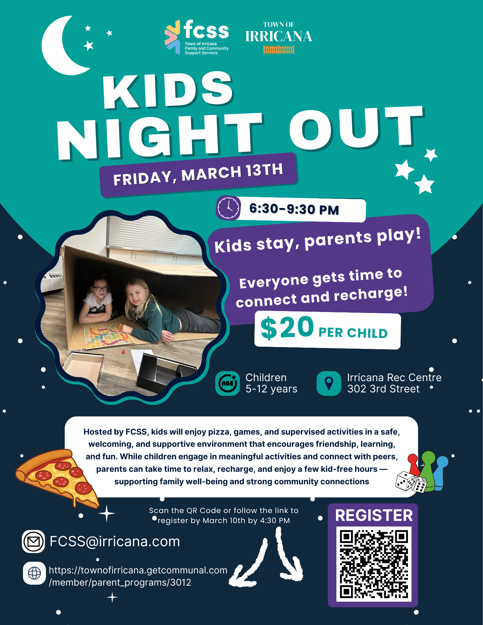 FCSS Kids Night Out March 13 2026
