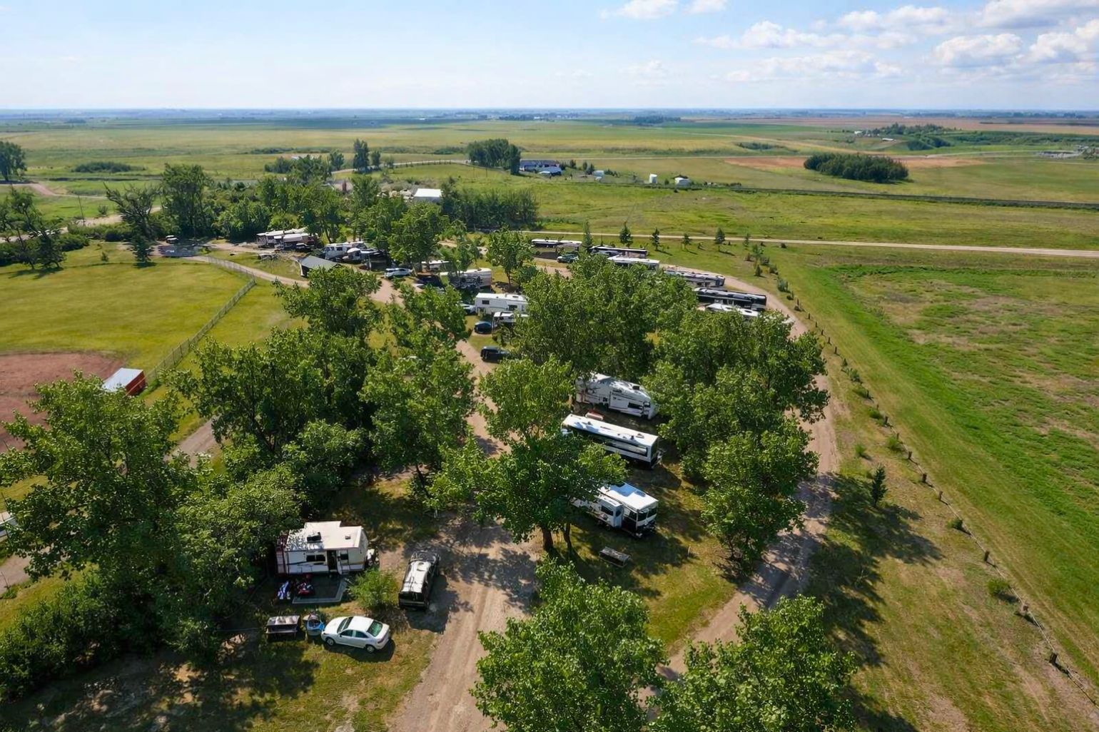 Town of Irricana Municipal Campground Aerial photo