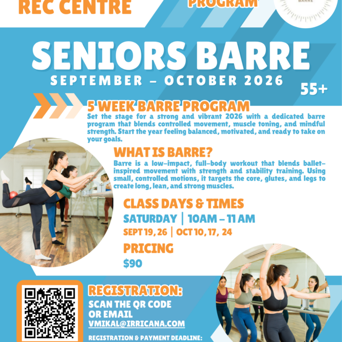 Irricana Rec Seniors Barre Fall 2026