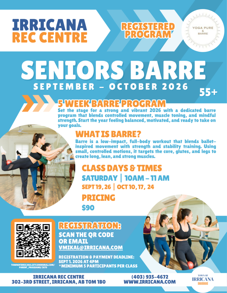 Irricana Rec Seniors Barre Fall 2026