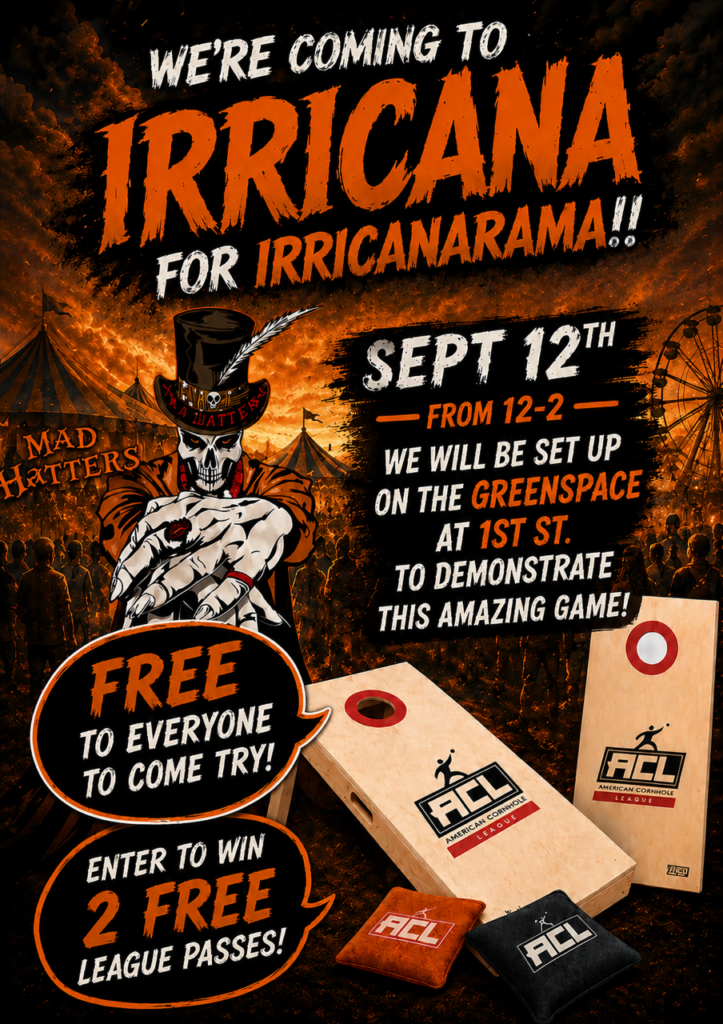 Irricanarama Mad Hatters Cornhole Poster 2026