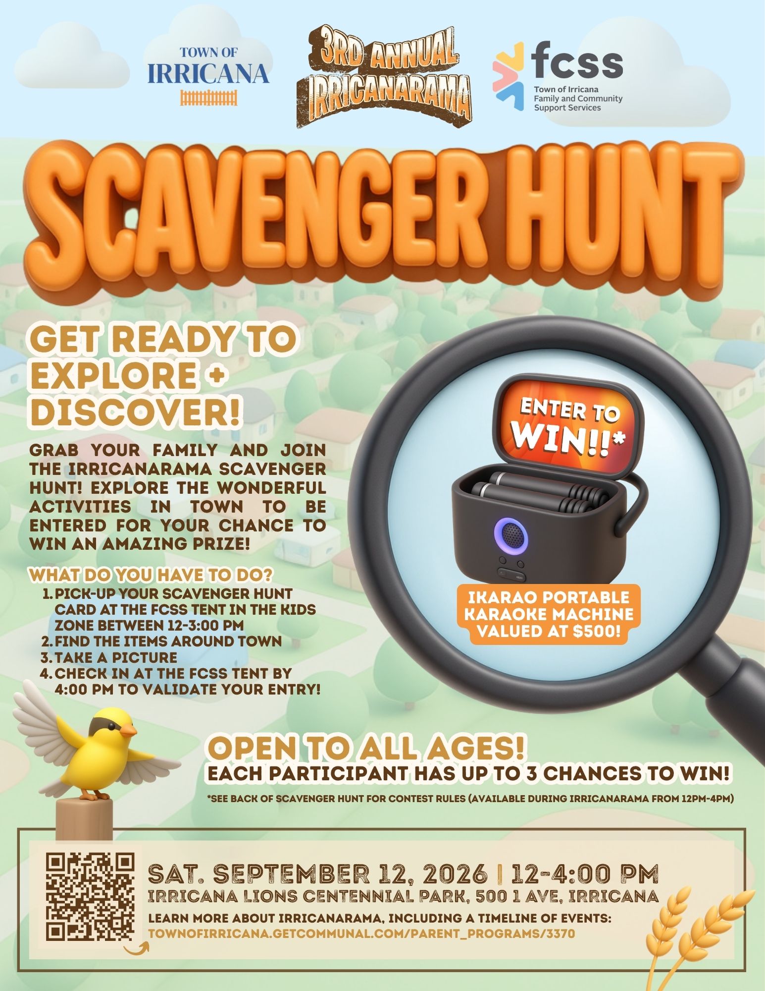 Irricanarama Scavenger Hunt Ad Poster 2026