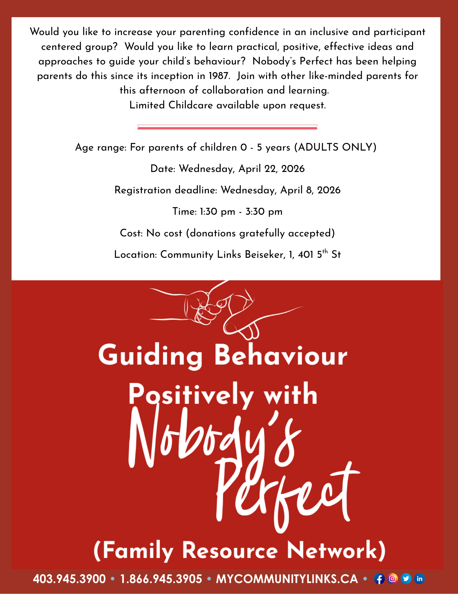 Community Links Guiding Behaviour Nobody's Perfect April 2026