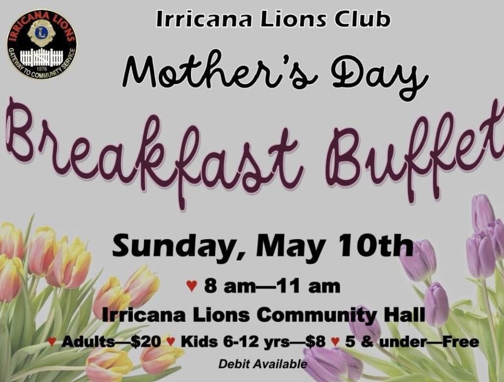 Lions Club Mothers Day Brunch May 10 2026