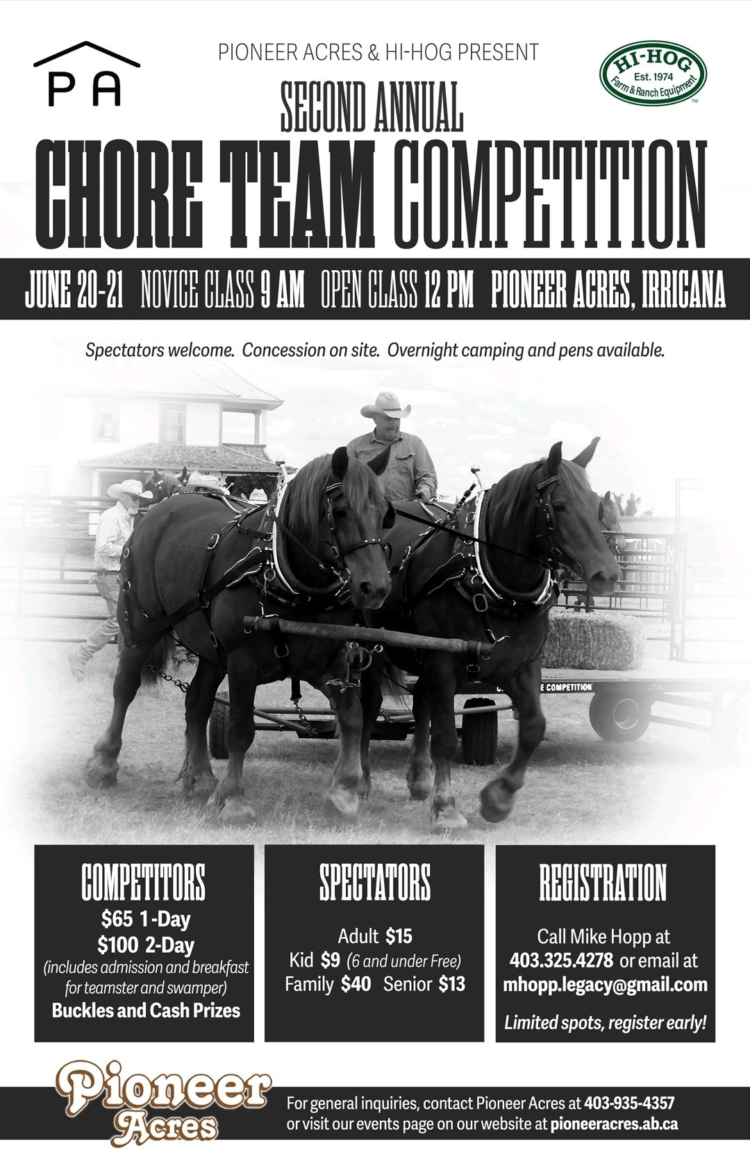 Pioneer Acres Chore Horse June 2026