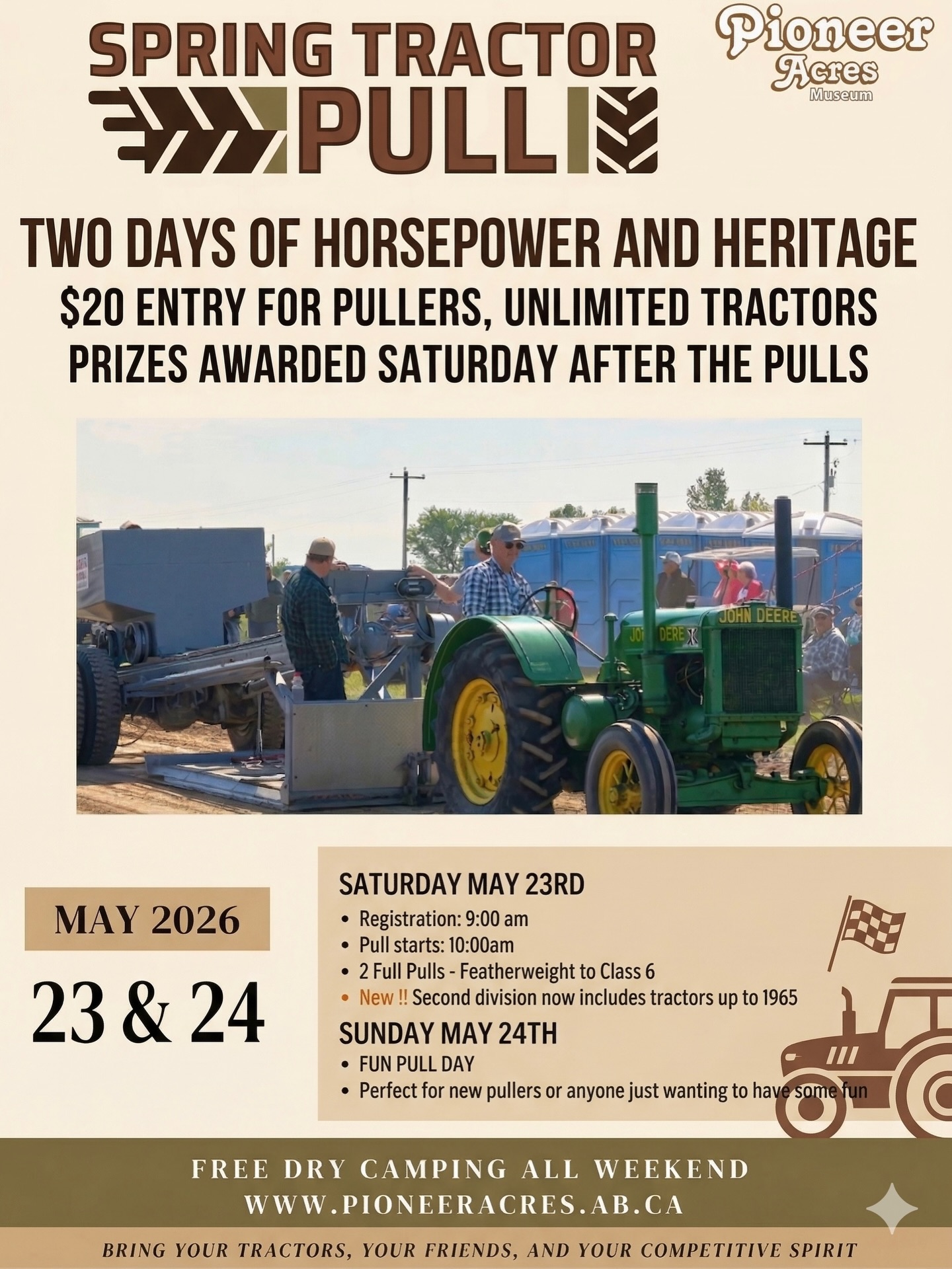 Pioneer Acres Tractor Pull May 2026