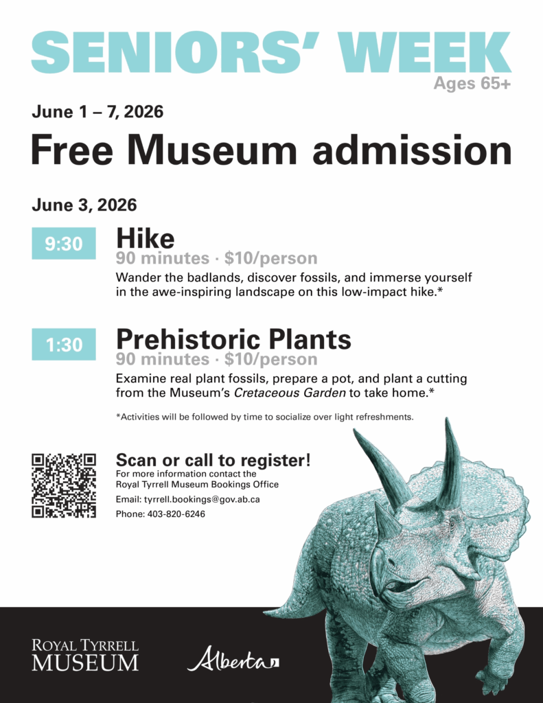 Royal Tyrell Museum Seniors Week 2026