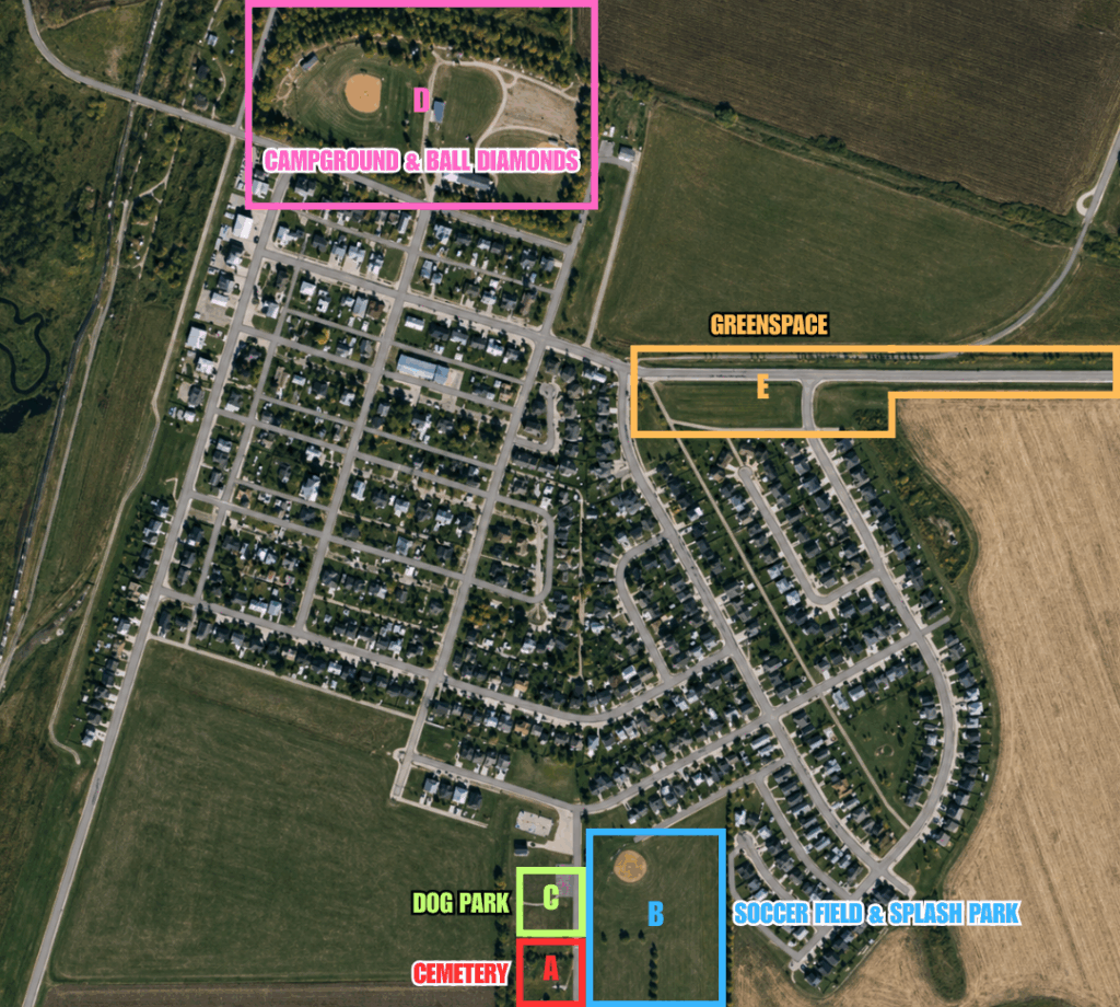 Town of Irricana Gopher Control Map 2026