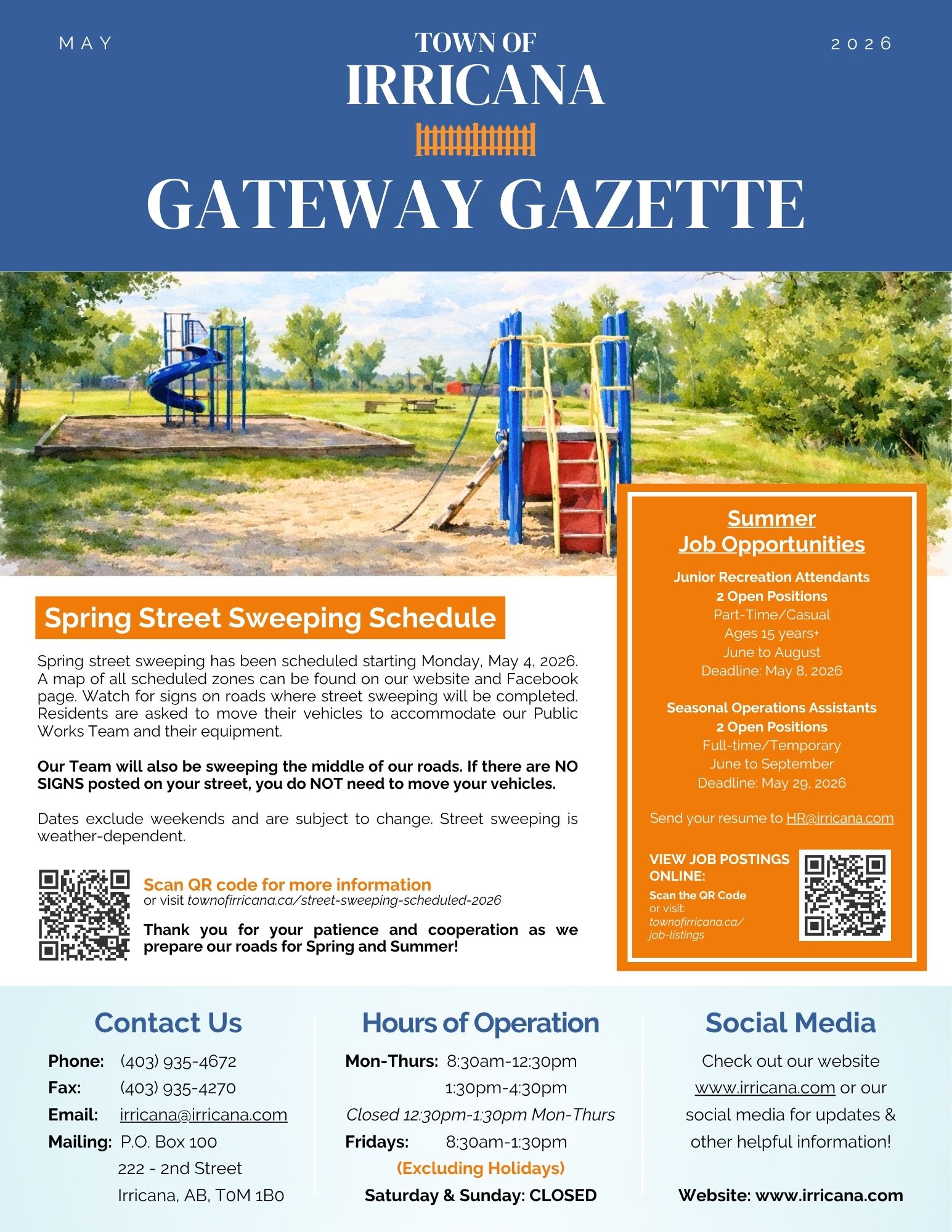 Irricana Gateway Gazette Cover May 2026