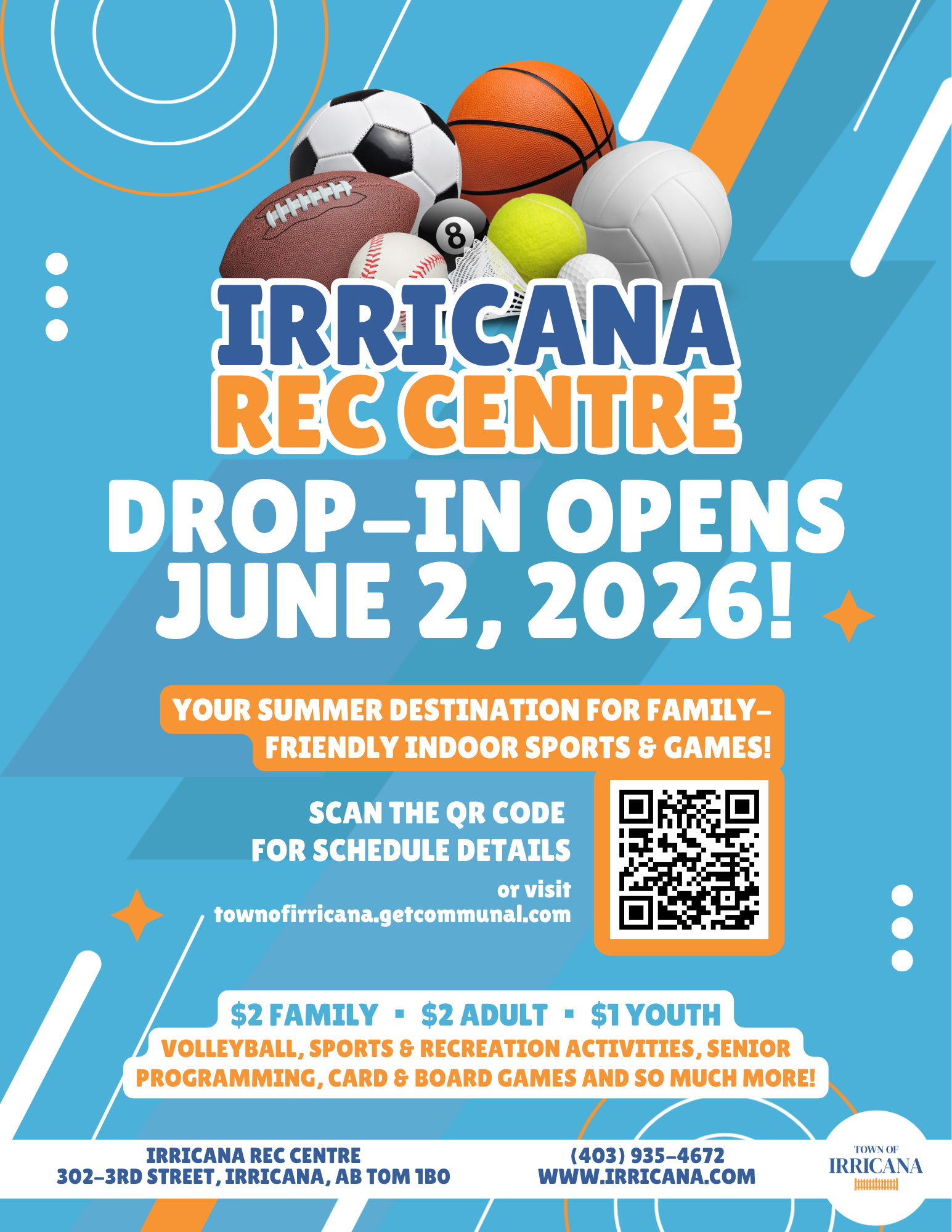 Irricana Rec Centre Drop in 2026