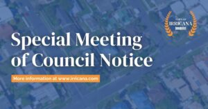 Town of Irricana Special Meeting of Council