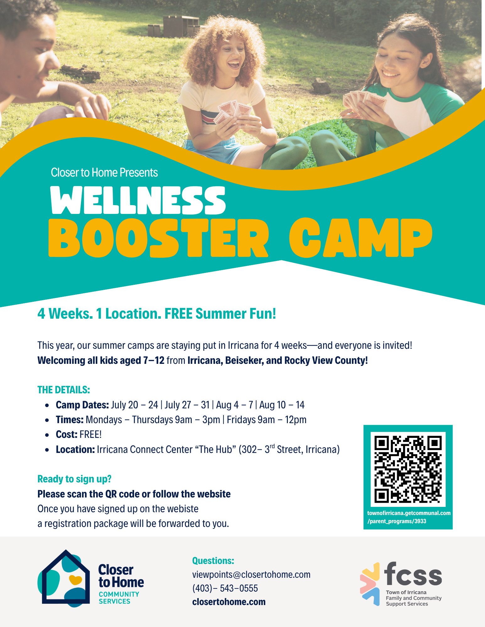 CTH Wellness Booster Summer Camp 2026 Closer to Home Community Services Wellness Booster Camp 2026