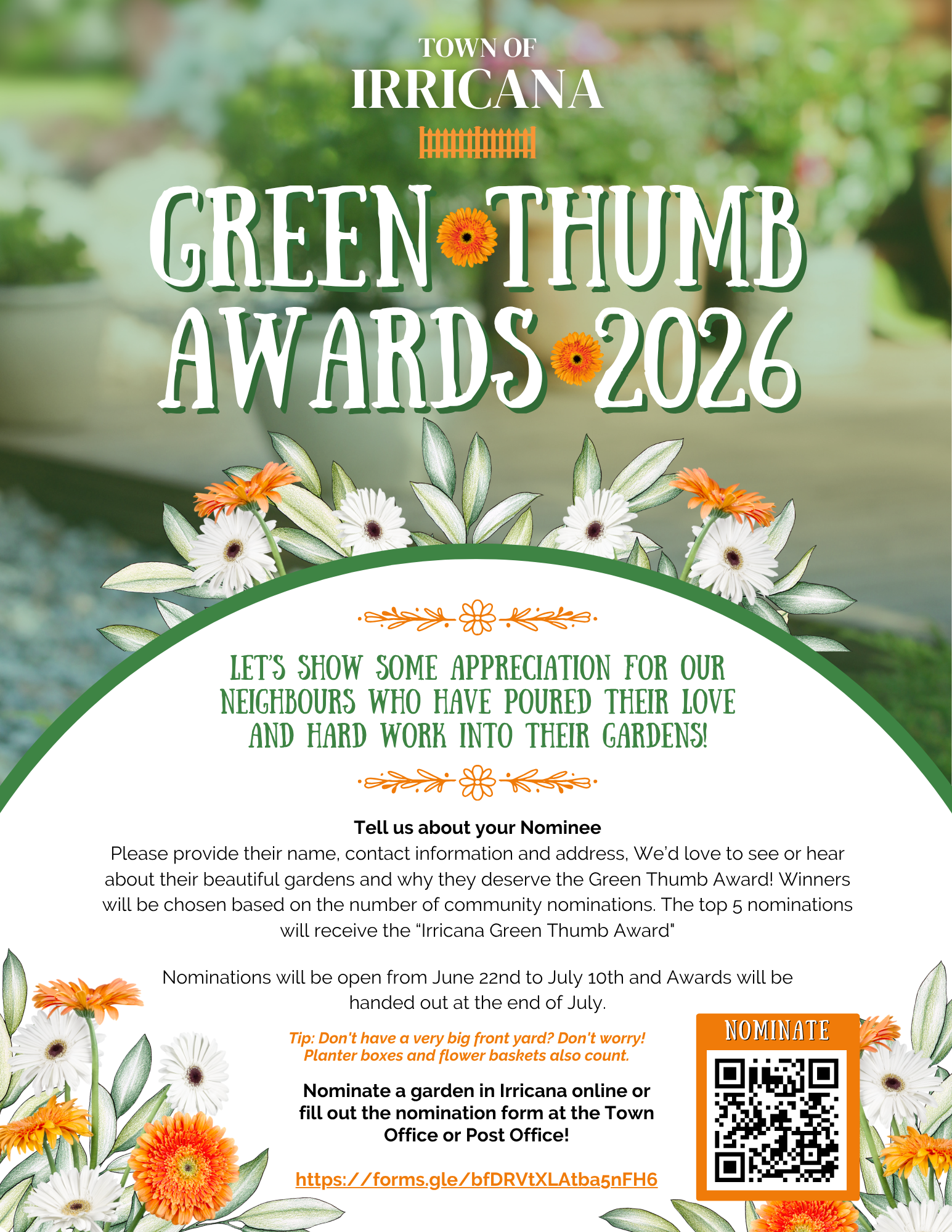 Irricana Green Thumb Awards 2026