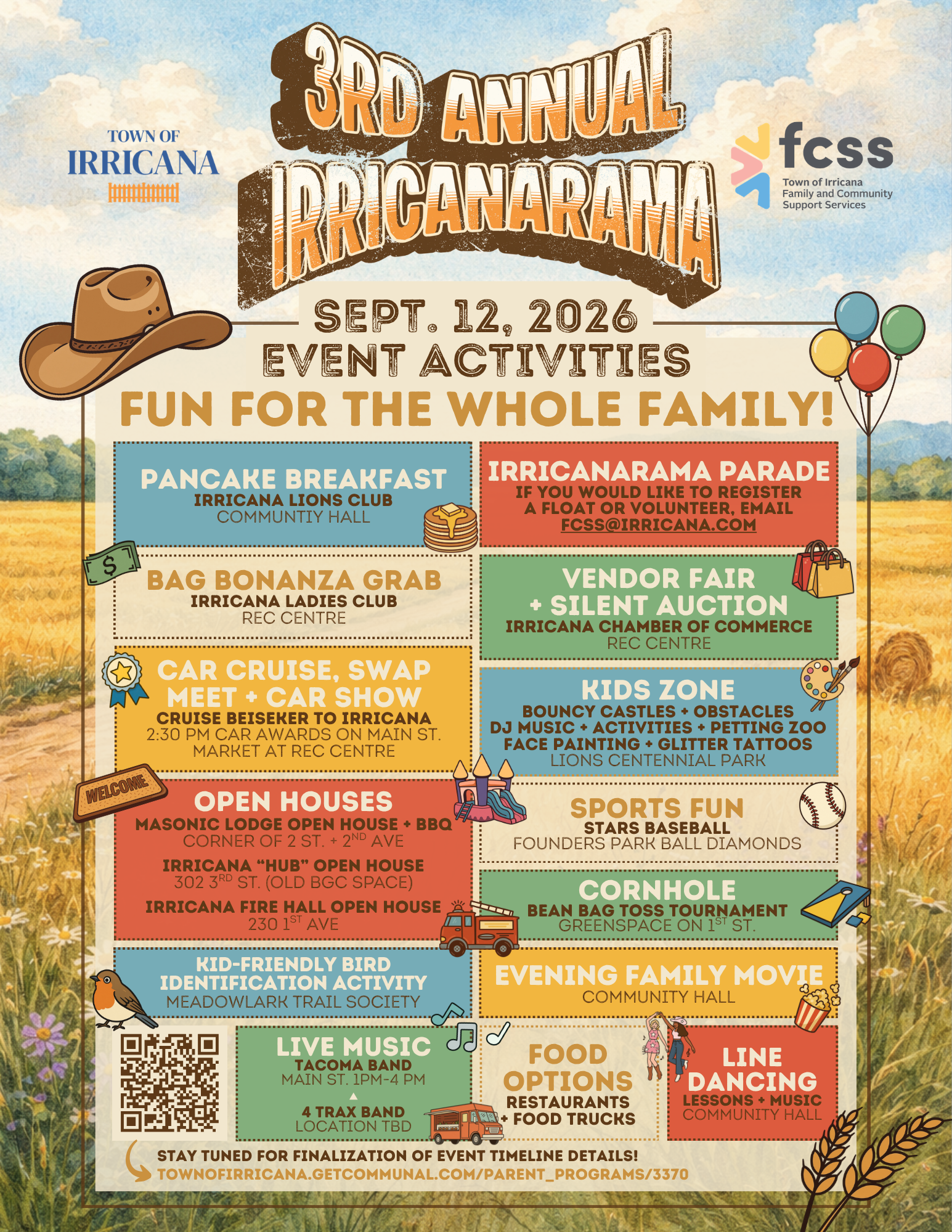 Irricanarama Itinerary 2026 Irricanarama Itinerary 2026
