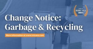 Notice Garbage and Recycling Change July 2026