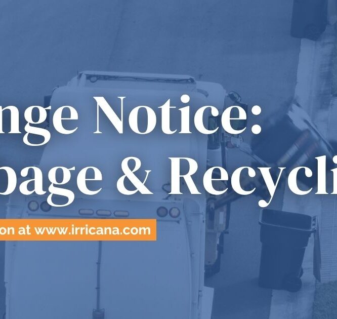 Notice Garbage and Recycling Change July 2026