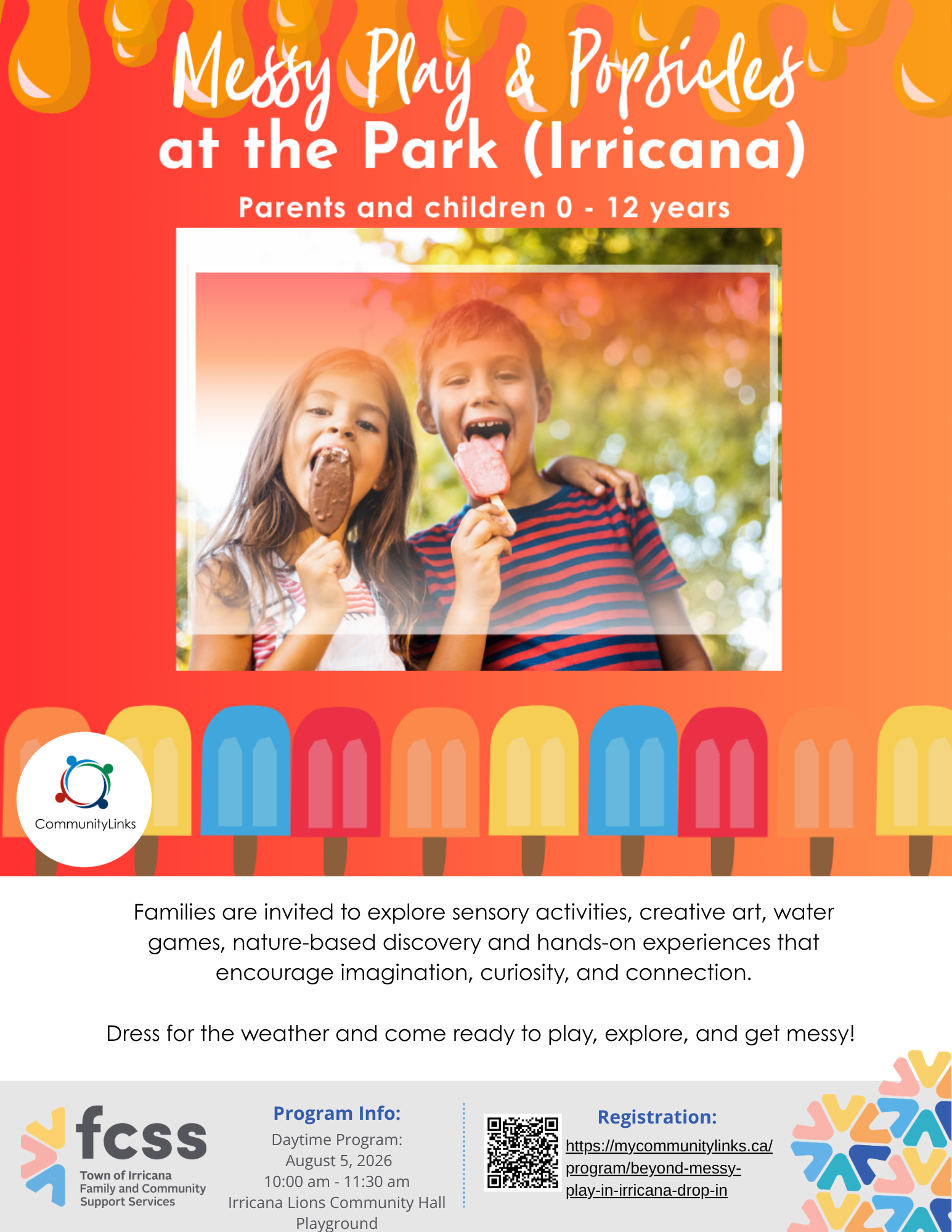 Community Links Messy Play and Popsicles in Irricana