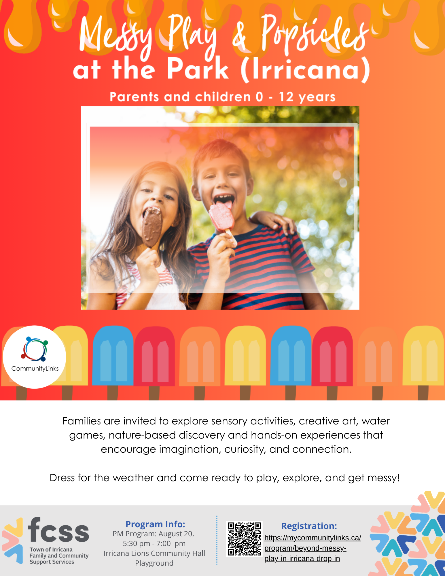 Community Links Messy Play and Popsicles in Irricana