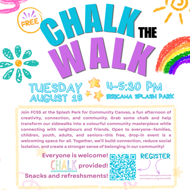 Irricana FCSS Sidewalk CHALK Social August 18 2026