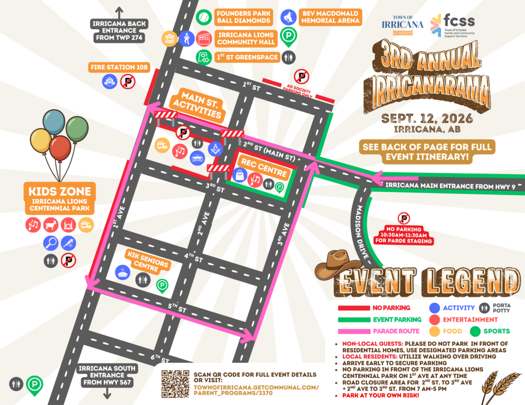 Irricanarama Event Map 2026