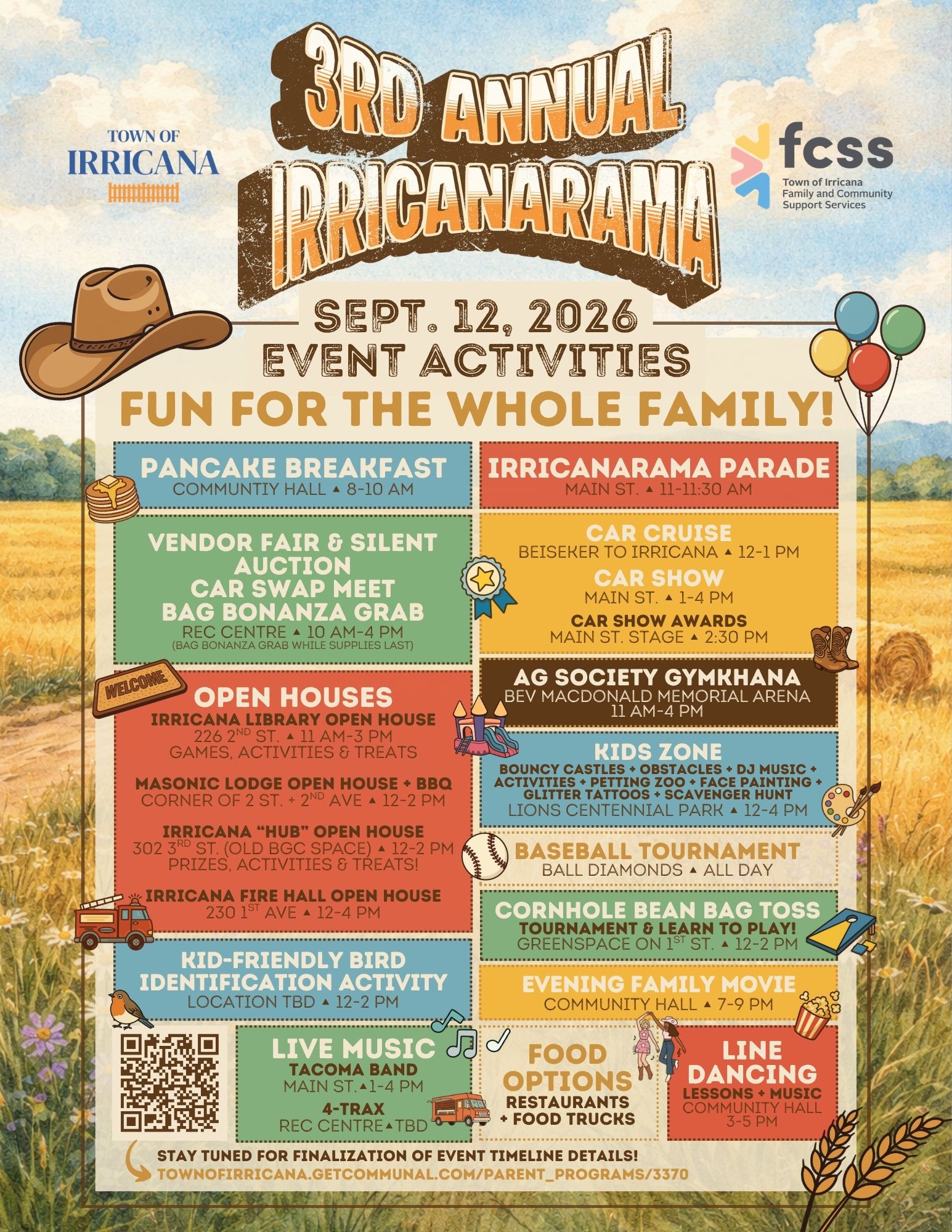 Irricanarama Itinerary 2026
