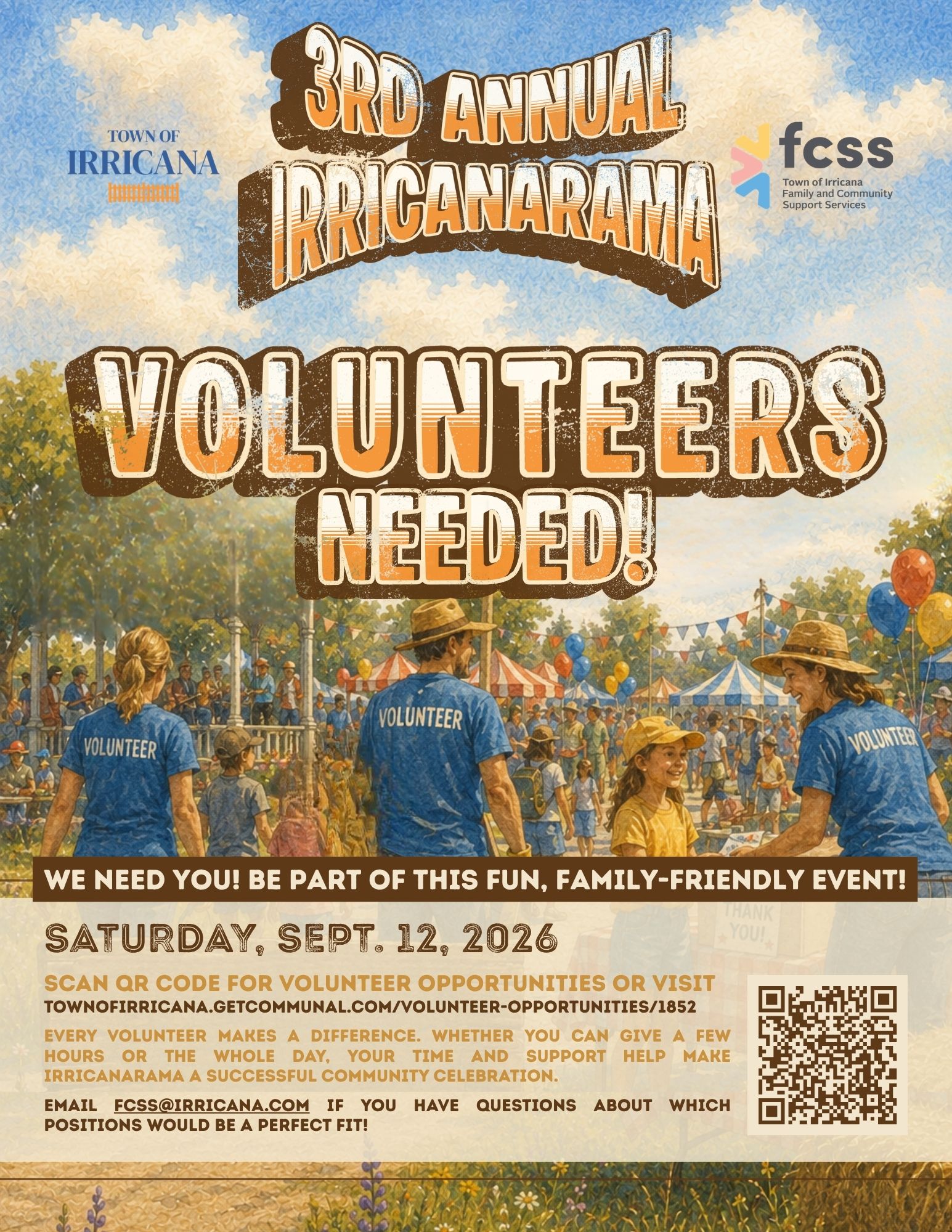 Irricanarama Volunteer Poster Irricanarama Volunteer Registration 2026