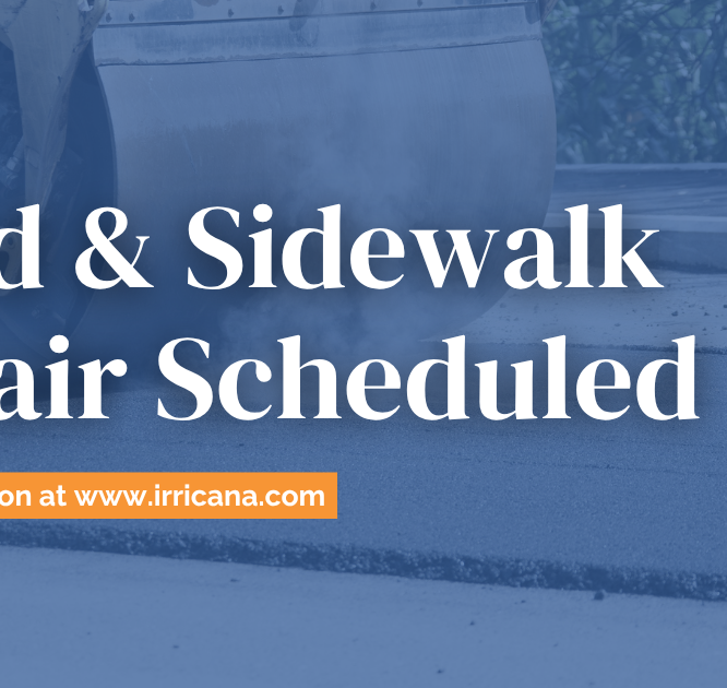 Road Sidewalk Repair Scheduled