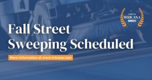 Fall Street Sweeping Scheduled